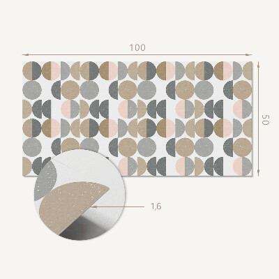 Panel winylowy Okręgi i półokręgi w geometrycznym stylu
