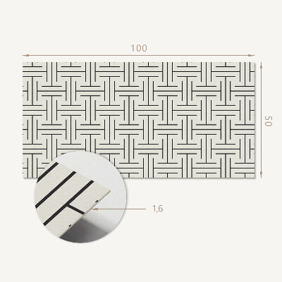 Panel ścienny Kratkowy motyw geometryczny