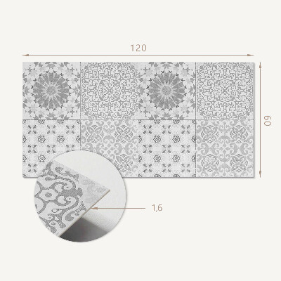 Płyta na ścianę Motyw geometryczno-kwiatowy