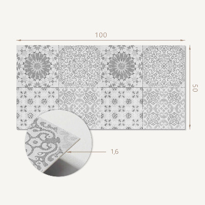 Płyta na ścianę Motyw geometryczno-kwiatowy