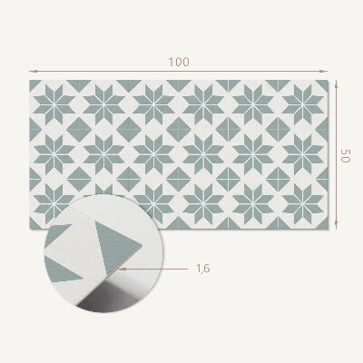 Panel winylowy Kwiatowe motywy w geometrycznym stylu