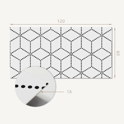 Panel ścienny Heksagonalny motyw z kropek