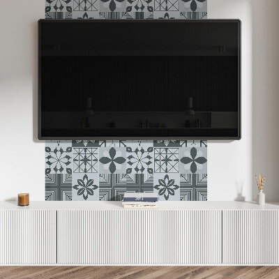 Panel ścienny Wzory w stylu geometrycznej mozaiki