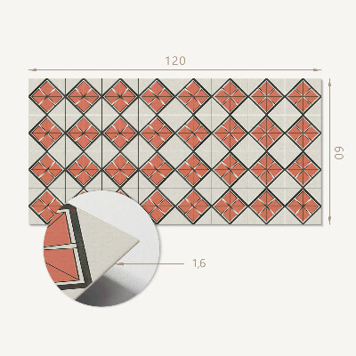 Płyta na ścianę Wzór rombów w stylu geometrycznym