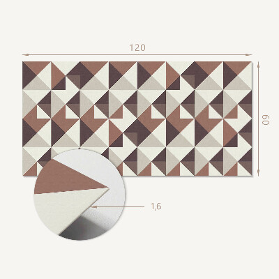 Panel winylowy Abstrakcyjne trójkąty w geometrycznym stylu