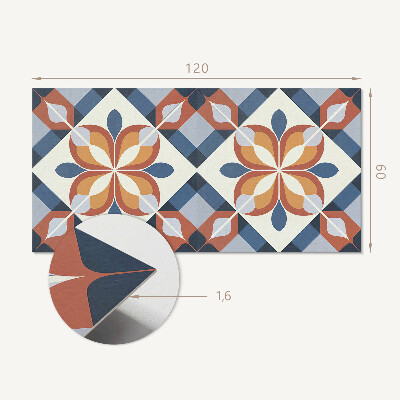 Panel winylowy Kwiatowy motyw w geometrycznym stylu