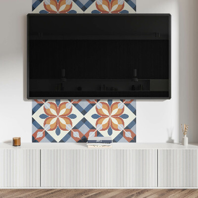 Panel winylowy Kwiatowy motyw w geometrycznym stylu