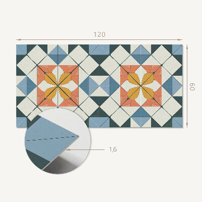 Panel ścienny Kwiatowy motyw w geometrycznych kształtach