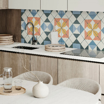Panel ścienny Kwiatowy motyw w geometrycznych kształtach