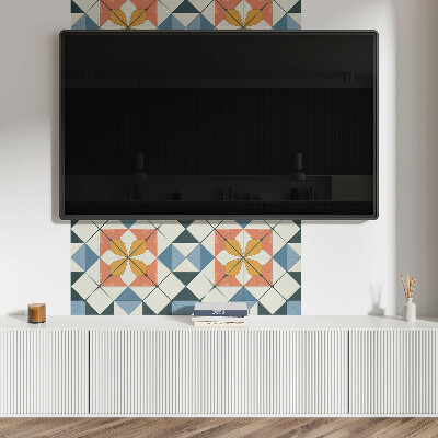 Panel ścienny Kwiatowy motyw w geometrycznych kształtach