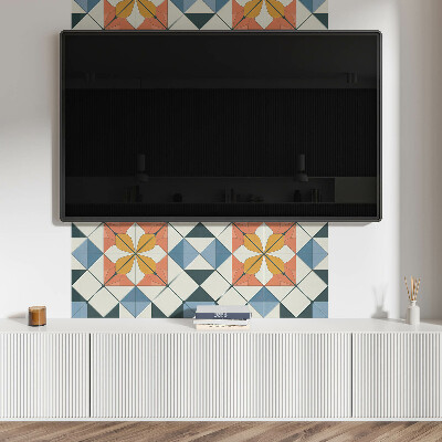 Panel ścienny Kwiatowy motyw w geometrycznych kształtach