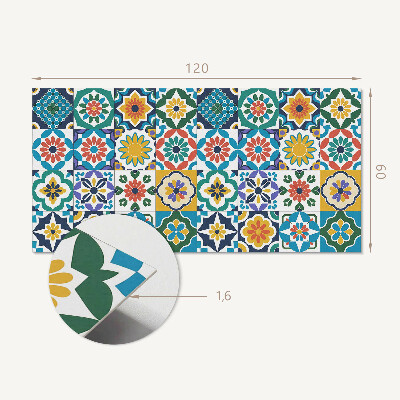 Panel winylowy Kwiatowo-geometryczne kompozycje