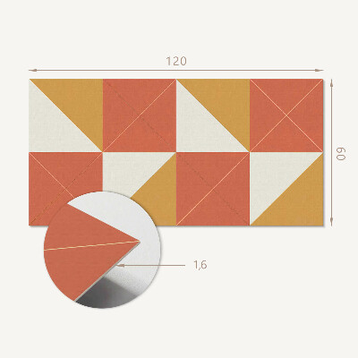 Panel ścienny Ciepłe geometryczne wzory