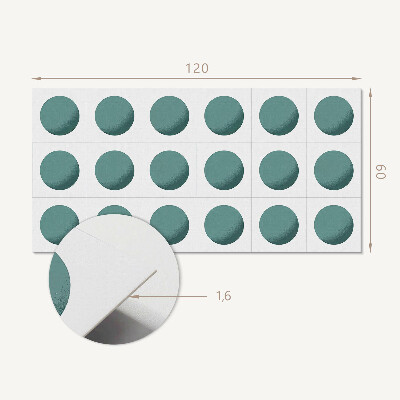 Panel winylowy Okręgi geometryczne w kratce