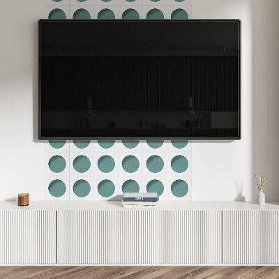 Panel winylowy Okręgi geometryczne w kratce