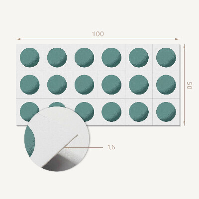 Panel winylowy Okręgi geometryczne w kratce