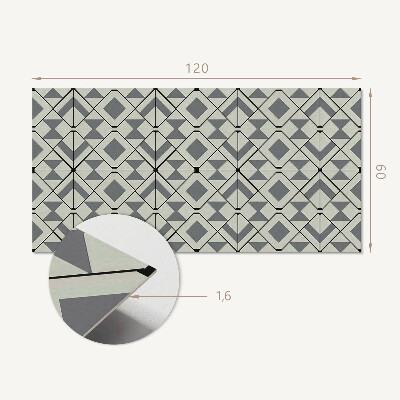 Panel ścienny Wzór rombowy w stylu geometrycznym