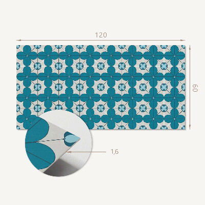 Panel winylowy Kwiatowy motyw w geometrycznych kształtach