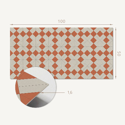 Płyta na ścianę Rombowa siatka geometryczna
