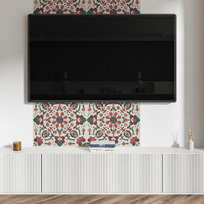 Panel winylowy Kwiatowa harmonia w symetrycznym stylu
