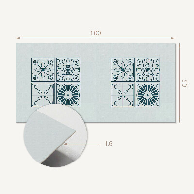 Płyta na ścianę Kaflowe wzory w geometrycznym stylu