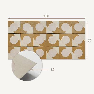 Panel ścienny Wzór geometrycznych kół i łuków