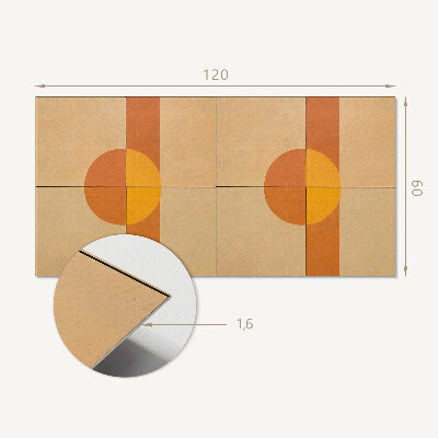 Panel ścienny Nowoczesny motyw kształtów geometrycznych
