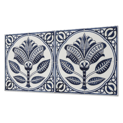 Panel ścienny Kwiatowy motyw w stylu ceramicznym