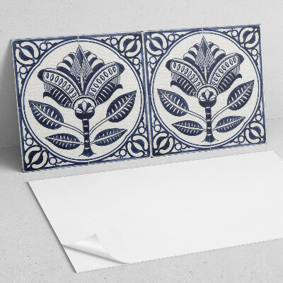 Panel ścienny Kwiatowy motyw w stylu ceramicznym