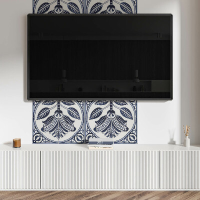 Panel ścienny Kwiatowy motyw w stylu ceramicznym