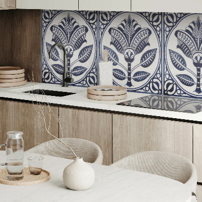Panel ścienny Kwiatowy motyw w stylu ceramicznym
