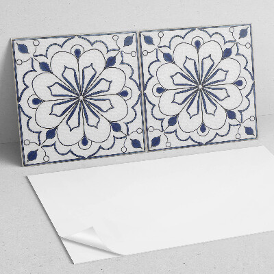 Płyta na ścianę Kwiatowy motyw w stylu ceramicznym