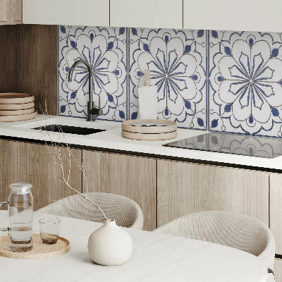 Płyta na ścianę Kwiatowy motyw w stylu ceramicznym