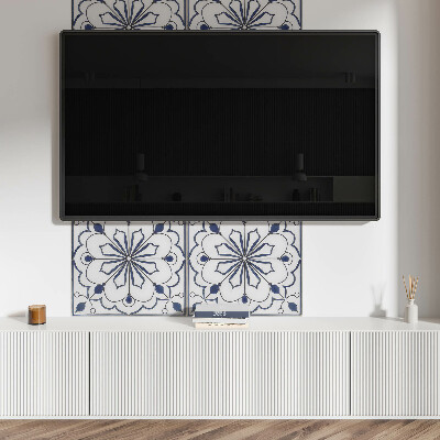 Płyta na ścianę Kwiatowy motyw w stylu ceramicznym