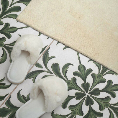 Panel winylowy Roślinny wzór na ceramice