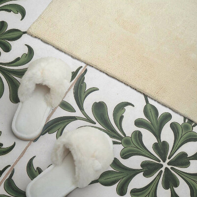 Panel winylowy Roślinny wzór na ceramice