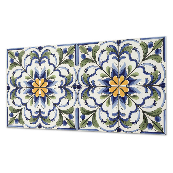 Płyta na ścianę Kwiatowy motyw w ceramicznym stylu