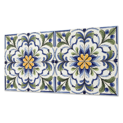 Płyta na ścianę Kwiatowy motyw w ceramicznym stylu