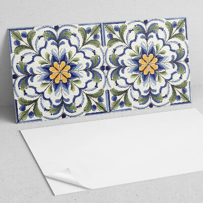 Płyta na ścianę Kwiatowy motyw w ceramicznym stylu