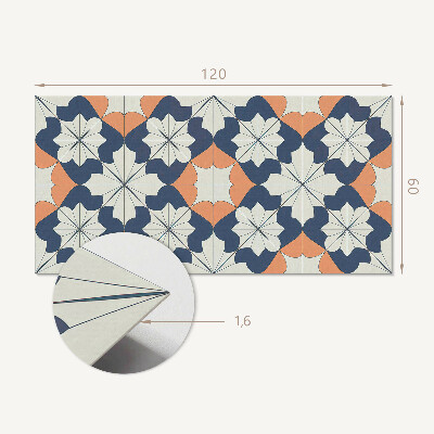 Panel ścienny Kwiatowy motyw geometryczny