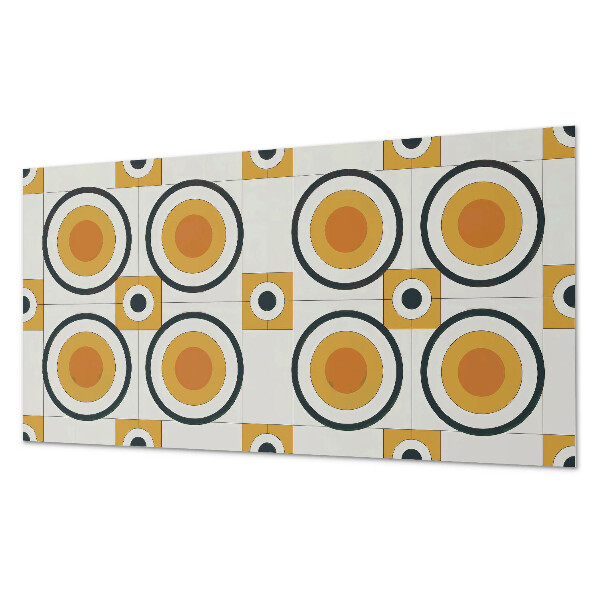 Panel winylowy Wzór okręgów i kwadratów w geometrii