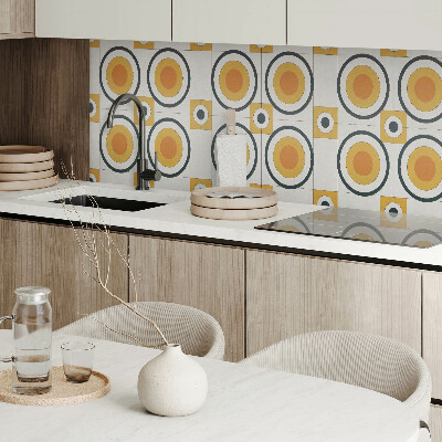 Panel winylowy Wzór okręgów i kwadratów w geometrii