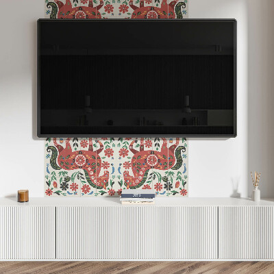 Panel winylowy Kwiatowy motyw z koniem