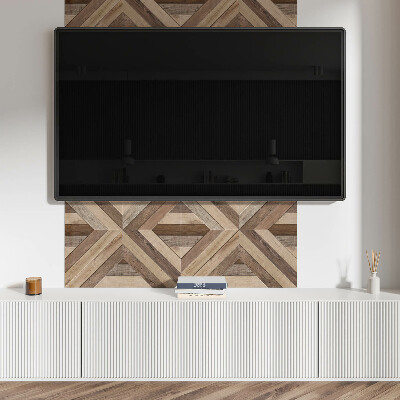 Panel ścienny Drewniane panele w abstrakcyjnym stylu