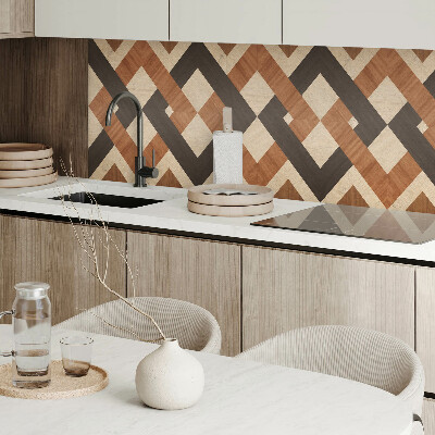 Panel winylowy Geometryczny motyw drewniany