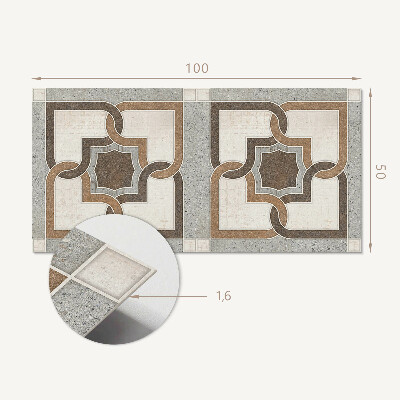Panel winylowy Kaflowy wzór w geometrycznym stylu