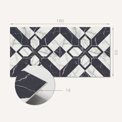 Płyta na ścianę Wzór marmurowy w geometrycznych kształtach