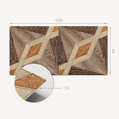 Płyta na ścianę Wzór geometryczny z naturalnego drewna