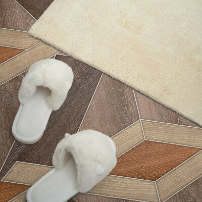 Płyta na ścianę Wzór geometryczny z naturalnego drewna