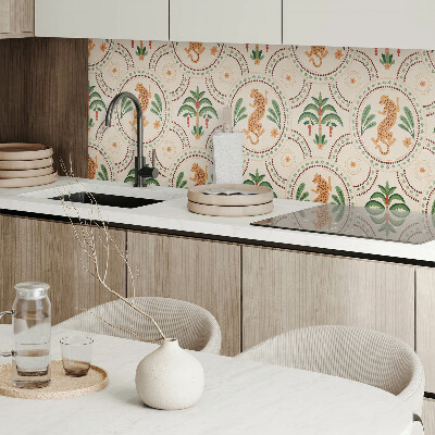 Panel winylowy Tropikalny motyw z lampartem
